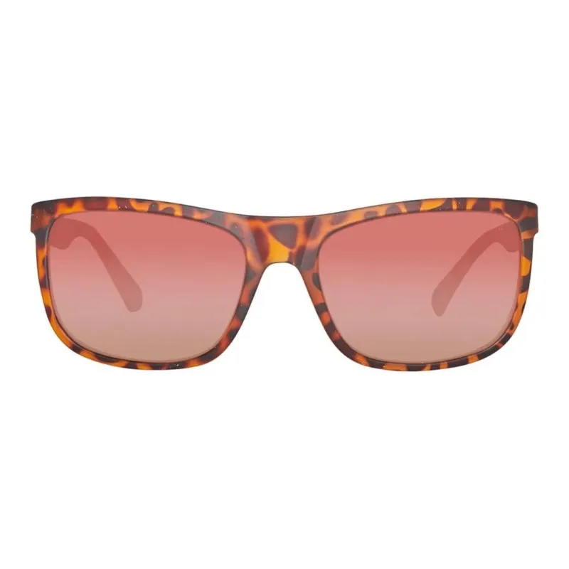 GUESS Metal Plastic Rectangular Sunglasses Men's Brown-1