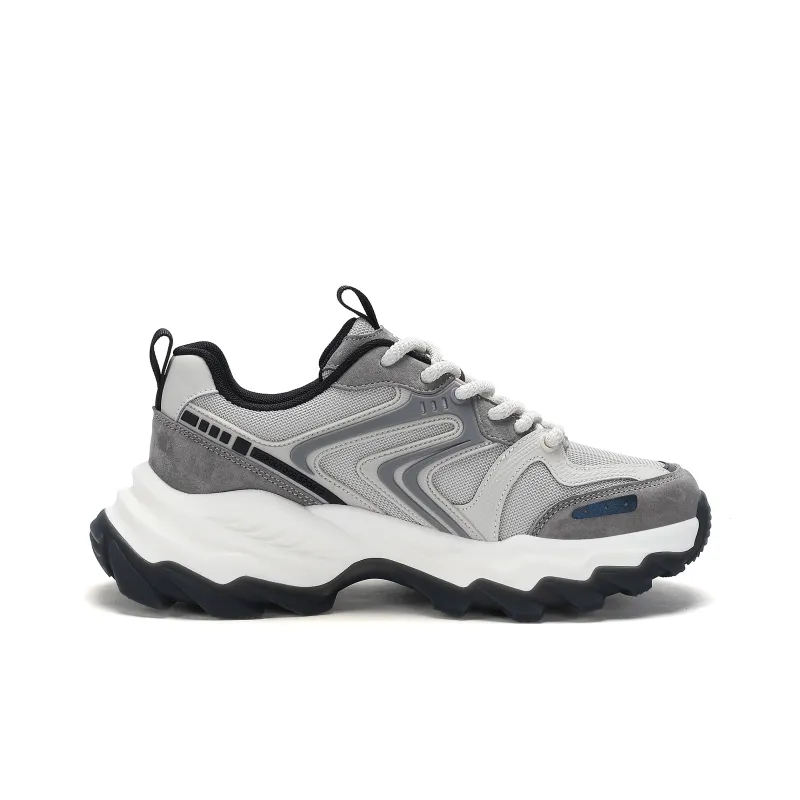 JEEP SPIRIT Slip Resistant Low Top Chunky Sneakers Men's Gray-1