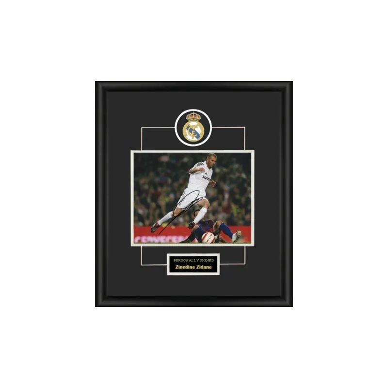 Three For Collection Zidane Signed In Person Framed Photo Included SA Certificate Real Madrid-1