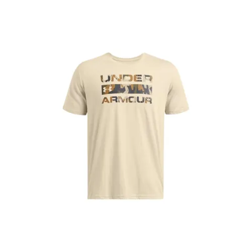 Under Armour Stacked Fill T-Shirts Men Khaki