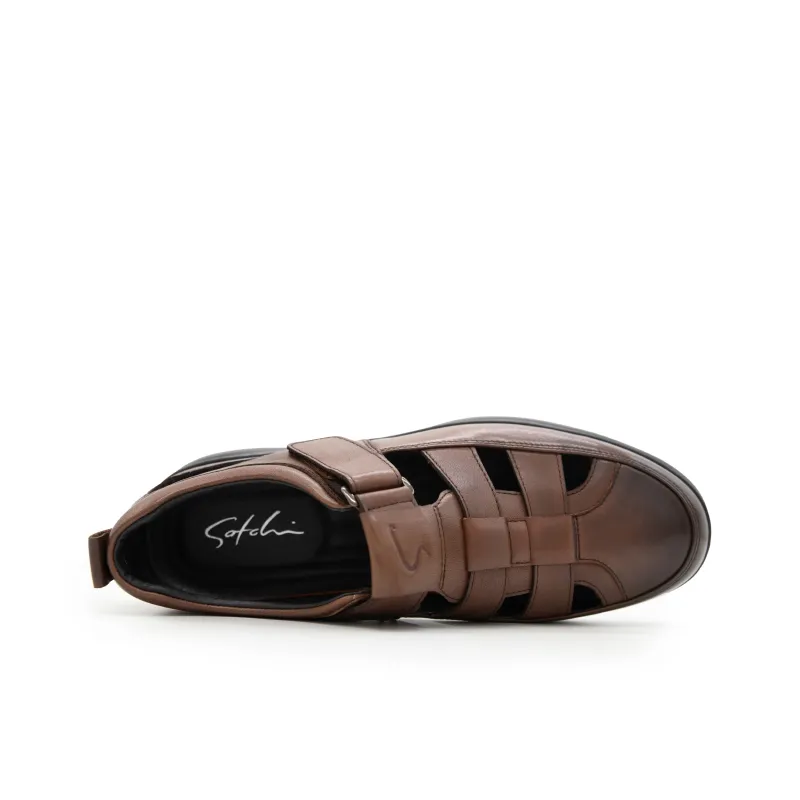 Satchi Beach Sandals Men's Brown-3