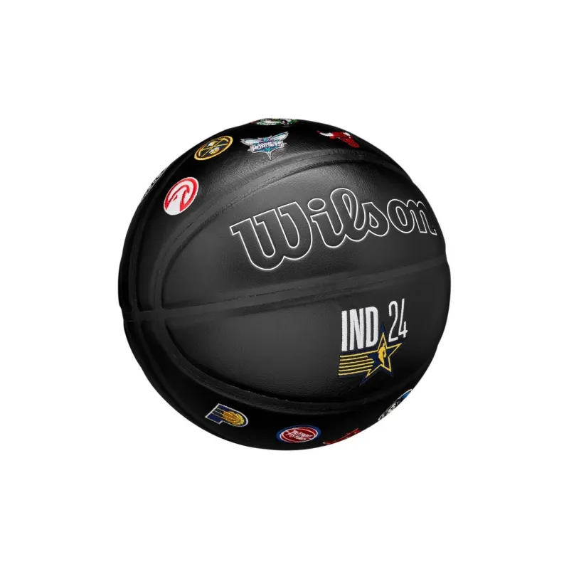 Wilson Synthetic Leather Basketball Black Size 7 Training Unisex-3