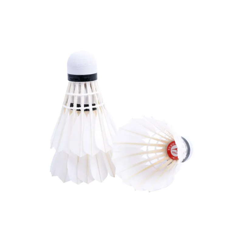 KASUP Model KS414 Goose Feather Shuttlecock 12 Pack Goose Feather Outdoor Shuttlecocks-1