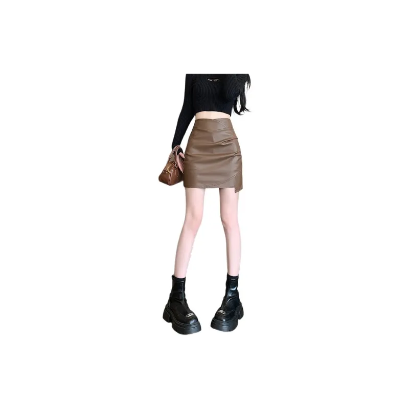 Concubine Zhu Leather Short Skirts Women's-8
