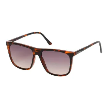GUESS Plastic Polycarbonate Square Sunglasses Unisex Dark Color Havana