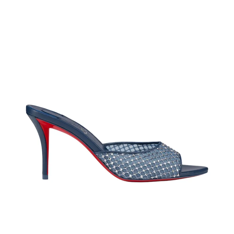 CL Slide Slippers 8cm Women's Blue-1