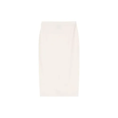 D.Exterior Casual Long Skirts Women's White