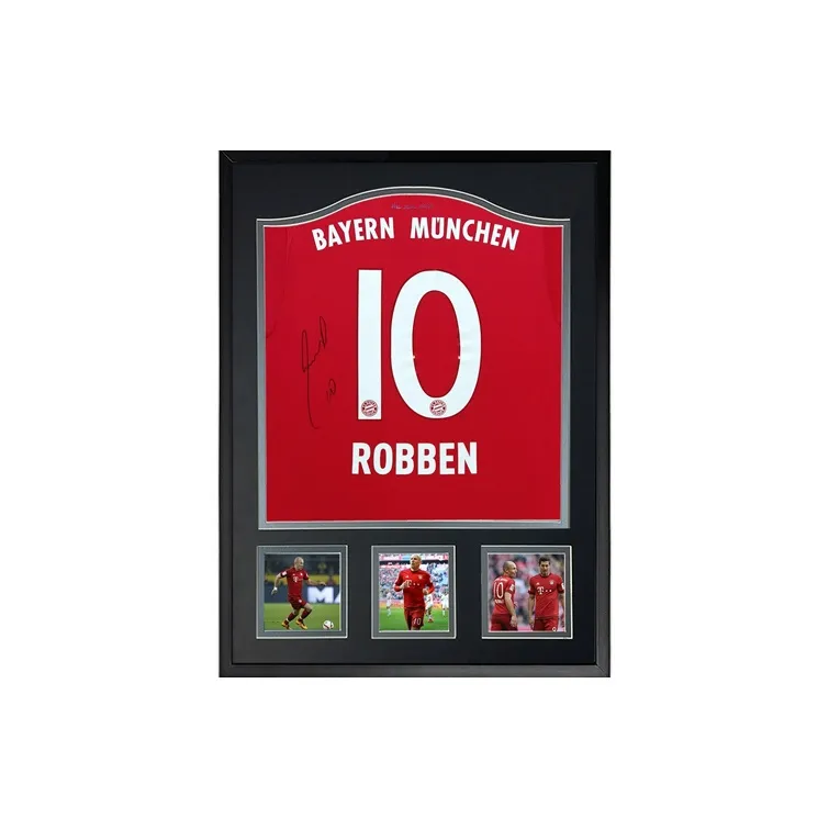 Three For Arjun Robben 15-16 Bayern Munich Signed Soccer Apparel Jersey Framed With Certificate-1