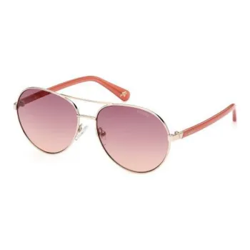 GUESS Metal Aviator Sunglasses Unisex Gold