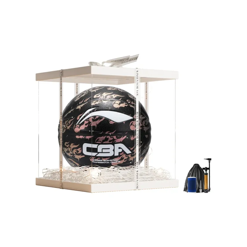 LiNing CBA Collection PU Basketball Black Size 7 Match Unisex-16