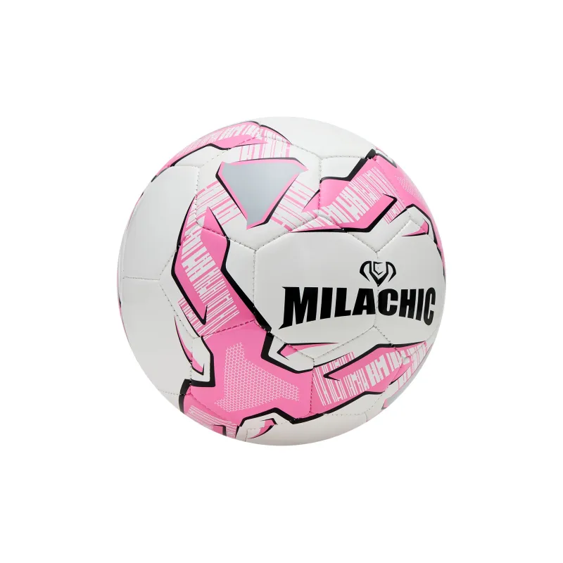 MILACHIC Size 4 5 Size Soccer PU Machine Stitched Soccer Ball Unisex Pink White-4