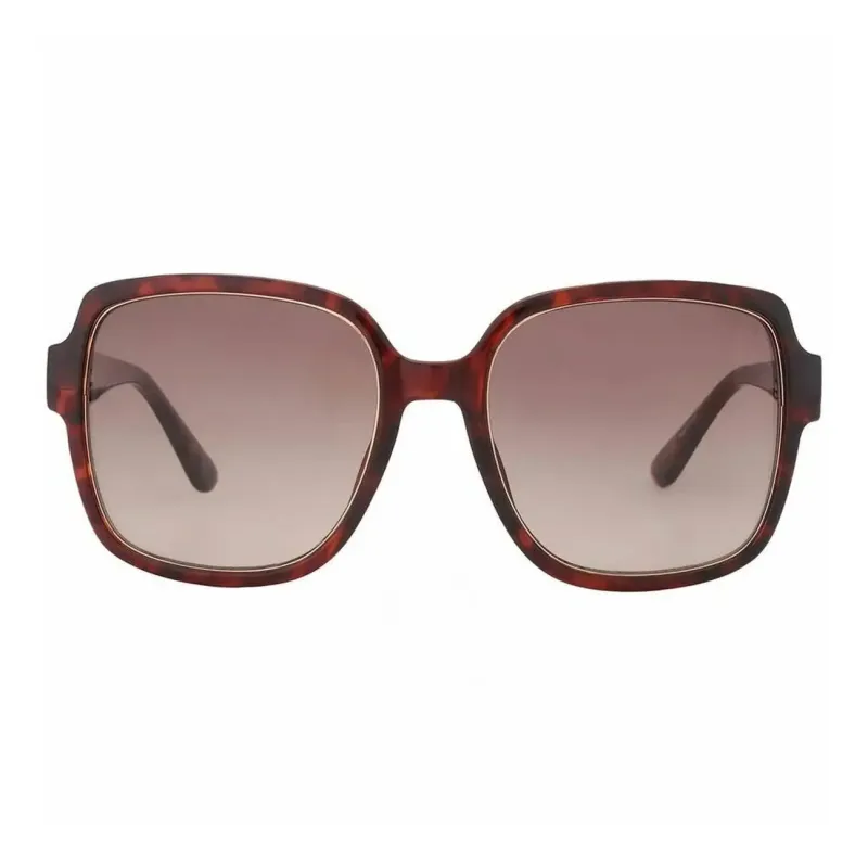 GUESS Resin Square Sunglasses Women's Tortoiseshell-1