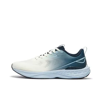 361° Flying Fish 3.0 Cushioning, Slip Resistant, And Abrasion Resistant Low Top Casual Running Shoes Men's White Blue