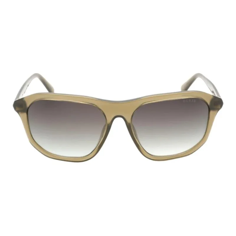 GUESS Injection Molded Rectangular Sunglasses Unisex Green-1