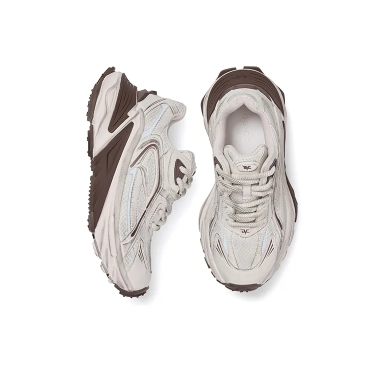 GG CC Chunky Sneakers Women's Low Top Black/Coffee-6