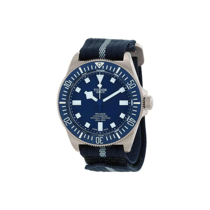 TUDOR Automatic Mechanical Movement Men's Watches Watch 42mm Blue Dial Titanium Watch Case Fabric Strap-1