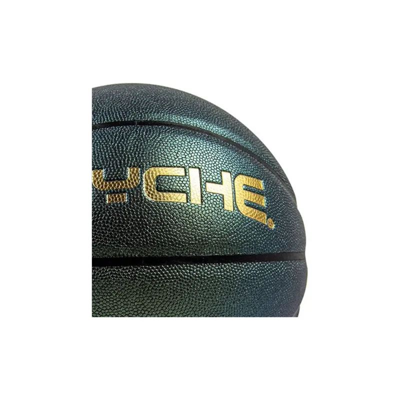 PSYCHE PU Basketball Gold Pearlescent Green Size 7 Training Unisex-3