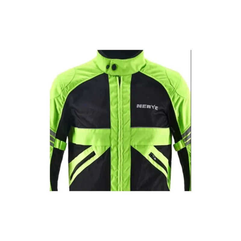 NERVE Biker Jacket Polyester Men's Beige Mesh Top-2