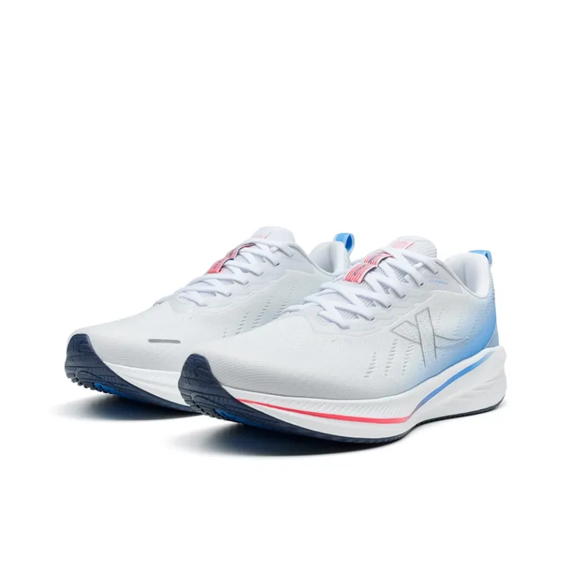 XTEP Speed 5.0LITE Cushioning Wear Resistant Low Top Running Shoes Men's White Blue-2