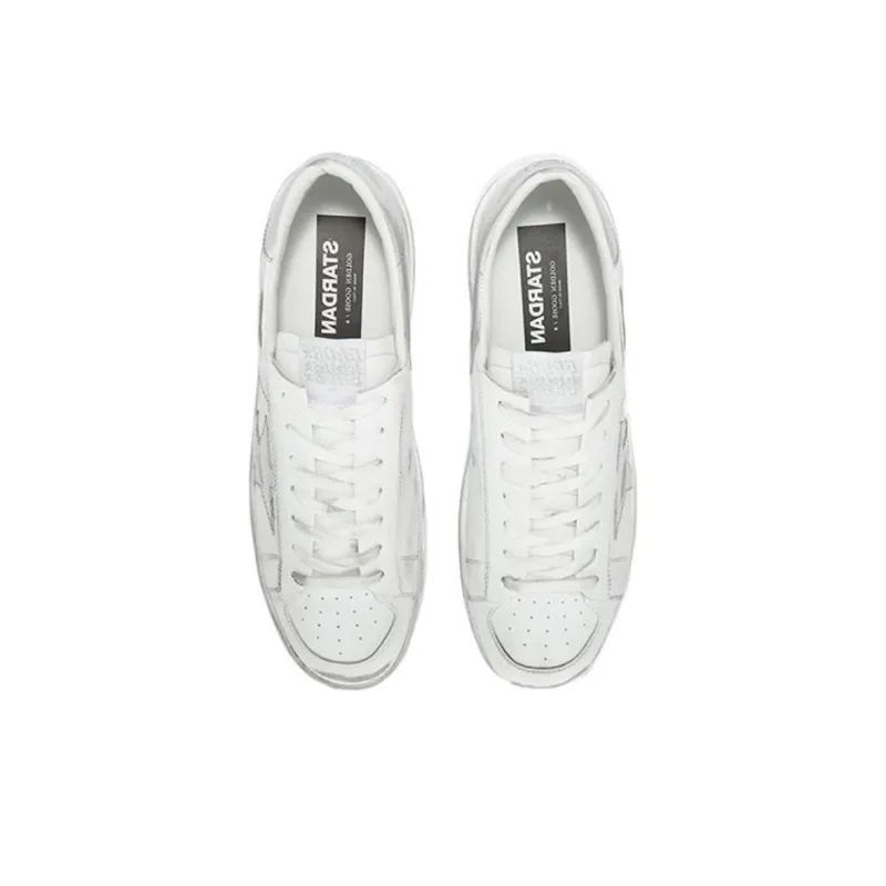 Golden Goose Stardan Low Top Stylish Skateboarding Shoes Men's White Vintage Version-3