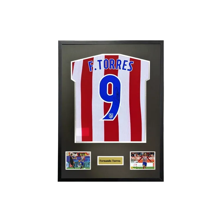 Three For Atletico Madrid Period, Torres, Autographed Jersey SA Certificate Framed-1