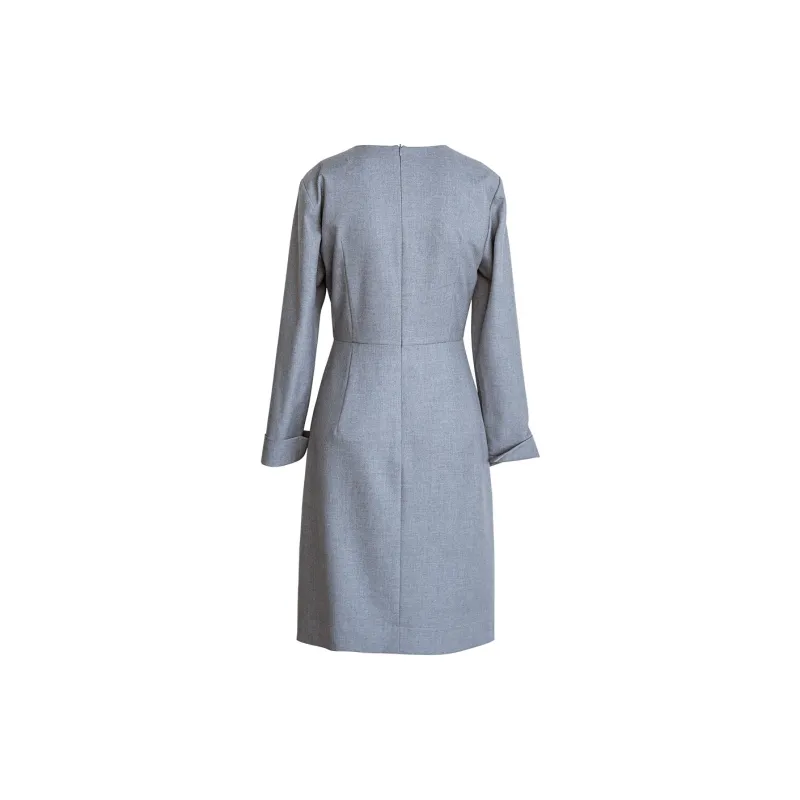 ROEYSHOUSE Long Sleeved Dresses Women's Gray Blue-1