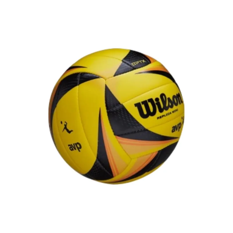 Wilson Textured Composite Material Size 3 Volleyball Unisex Yellow / Black / Orange-1