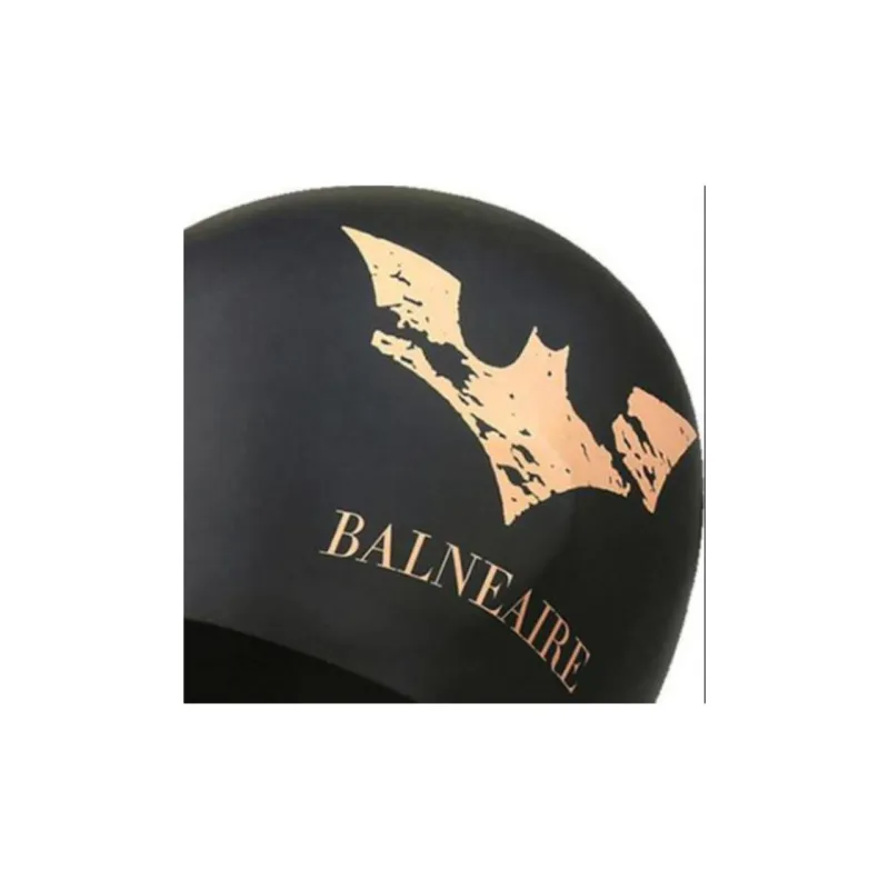 BALNEAIRE Swimming Caps Silicone Unisex Glow In The Dark Black-2
