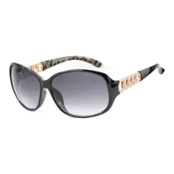 GUESS Resin Oval Sunglasses Women's Black