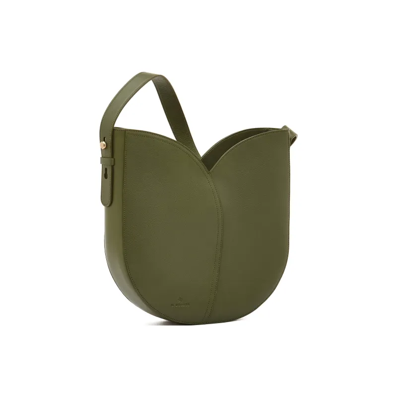 Il Bisonte Leather Handbag Shoulder Bag Women's Cypress Color-1