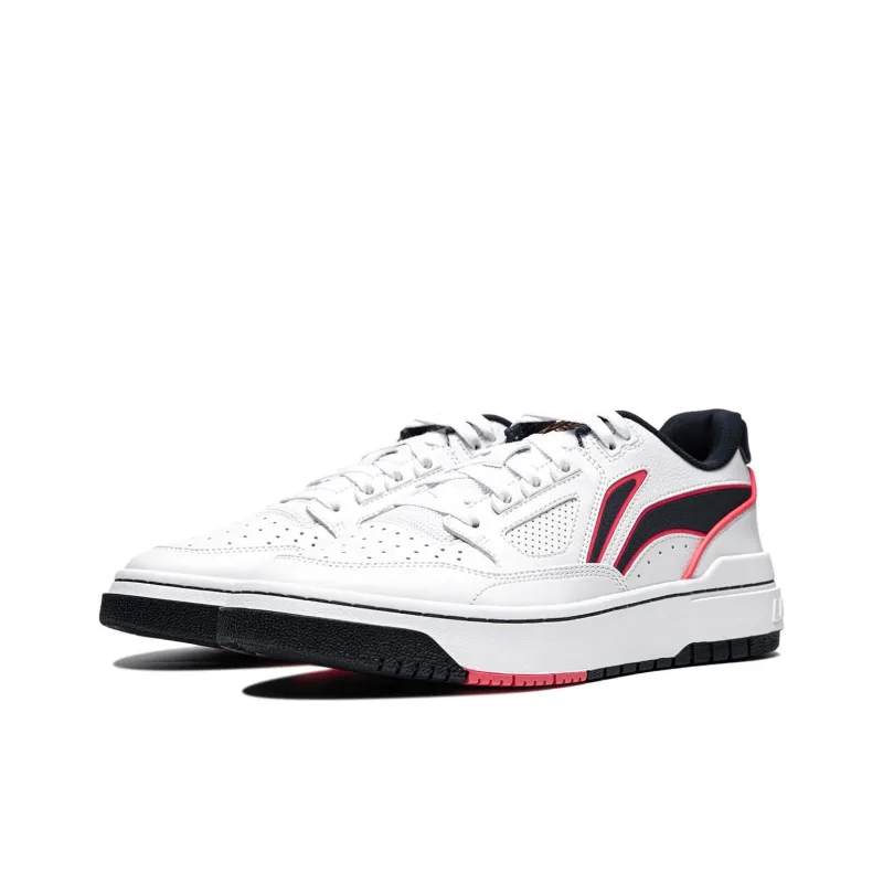 LiNing Rookie Non slip Lightweight Low Top Skateboard Shoes Unisex Standard White Guangdong Blue-2