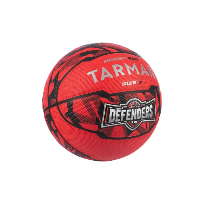 DECATHLON Rubber Basketball Red Black Size 7 Training Unisex-4