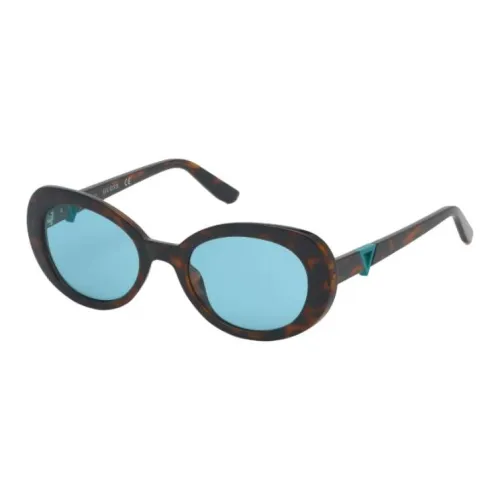 GUESS Injection Molded Plastic Oval Sunglasses Women's Tortoiseshell