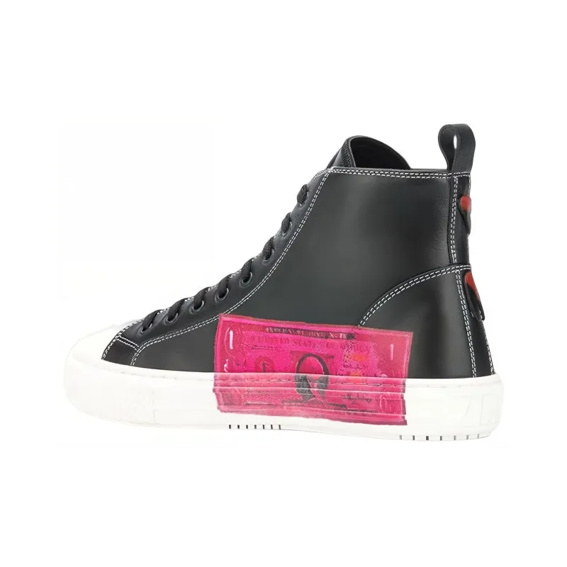 Valentino Giggies High Top Stylish Skateboarding Shoes Men's White-2