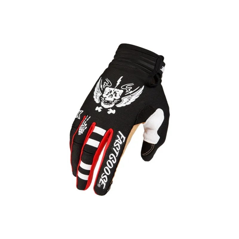 GXT Riding Equipment Cycling Glove Unisex Palm Microfiber Back Of Hand Twill Black-2