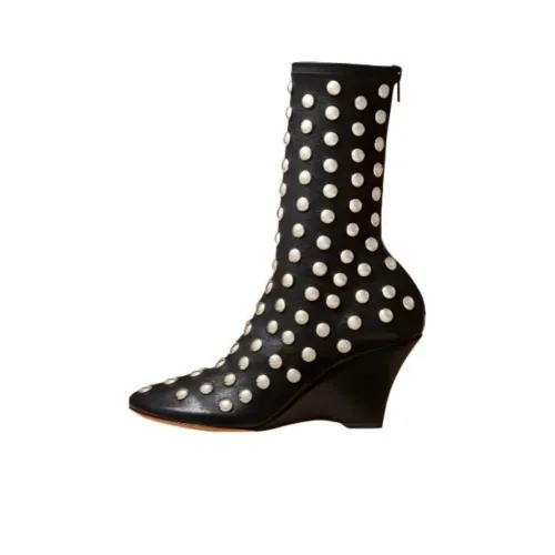 KHAITE The Apollo Studded Wedge Boots