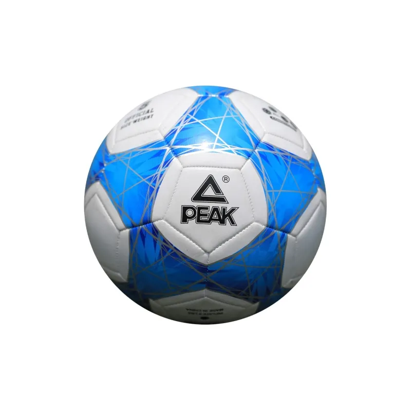 PEAK Size 5 Size 4 Soccer PVC Machine Stitched Soccer Ball Unisex Blue White-4