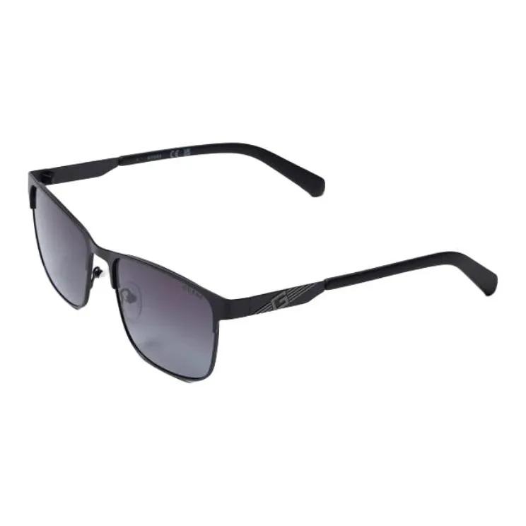 GUESS Metal Rectangular Sunglasses Men's Black-0