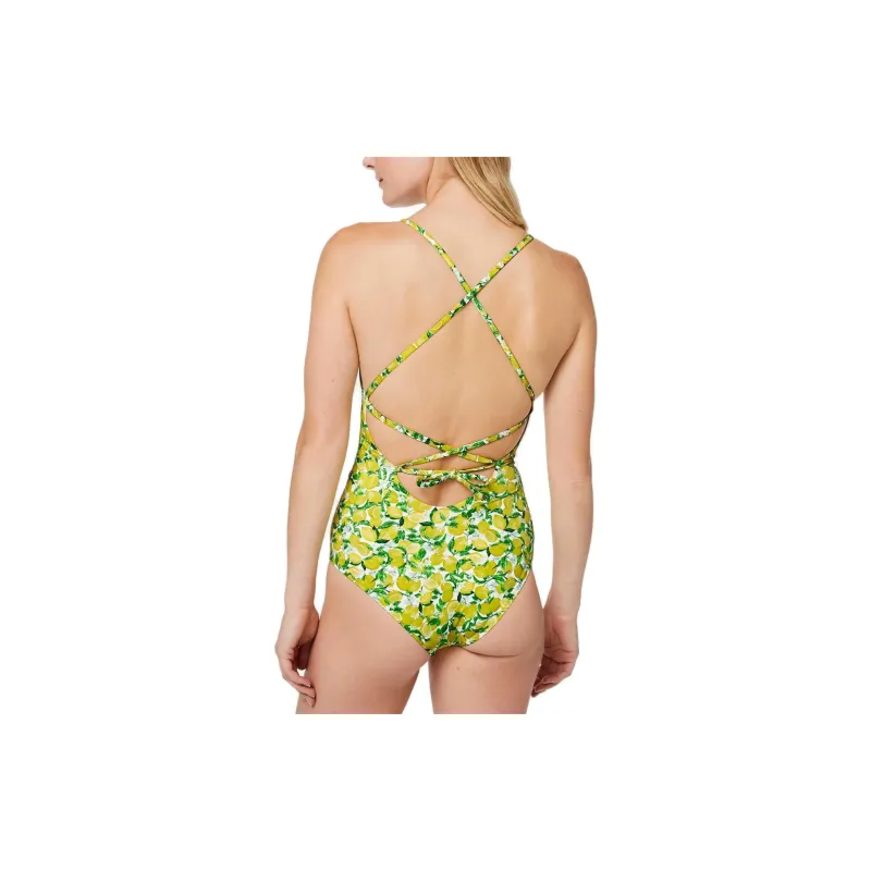 Lululemon Weave The Waves One-piece Swimsuit Women's Lemon Print-1