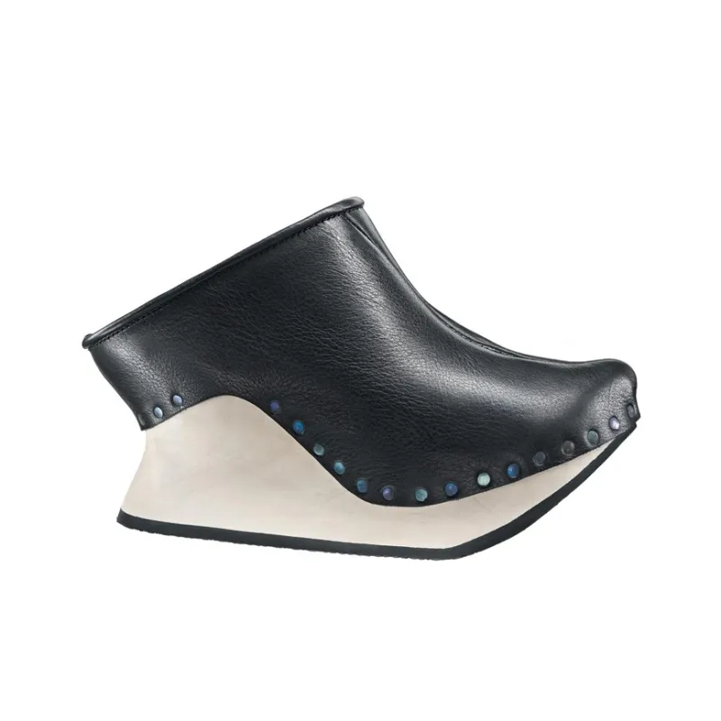 Trippen Slip-Resistant Wrap-toe Slippers Women's Black-2