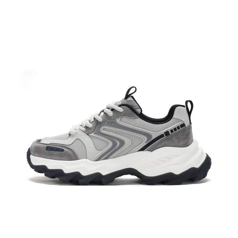 JEEP SPIRIT Slip Resistant Low Top Chunky Sneakers Men's Gray-0