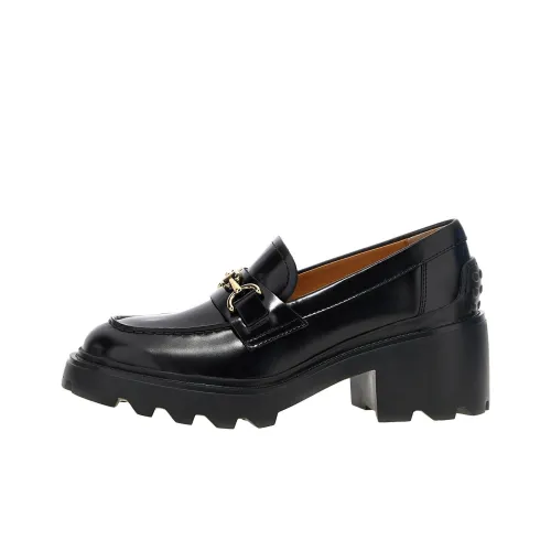 TOD'S Logo Plauqe Slip On Loafers Women's