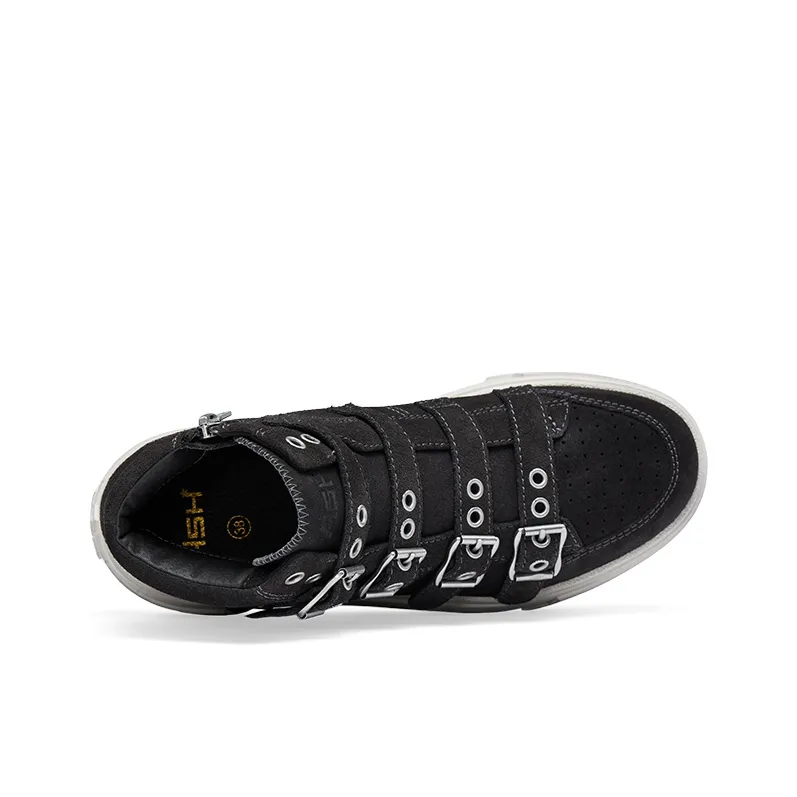 ASH STARMOON BUCKLE Collection High-Top Genuine Leather Platform Casual Platform Shoes Casual Shoes Women's-4