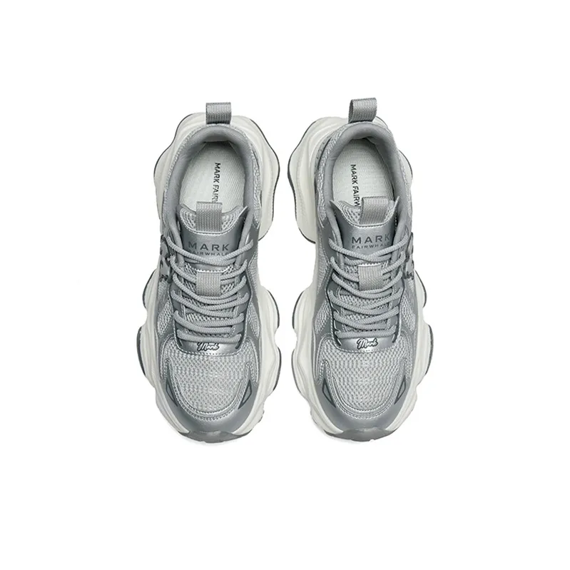 FAIRWHALE Platform Height Increasing, Trendy Casual, Fashion Classic, Versatile Vintage Low Top Chunky Sneakers Men's-5