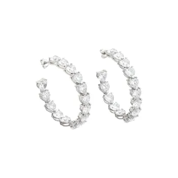 CHIARA FERRAGNI Zircon Water 18K Gold Plated Italian Advanced Earrings Women's