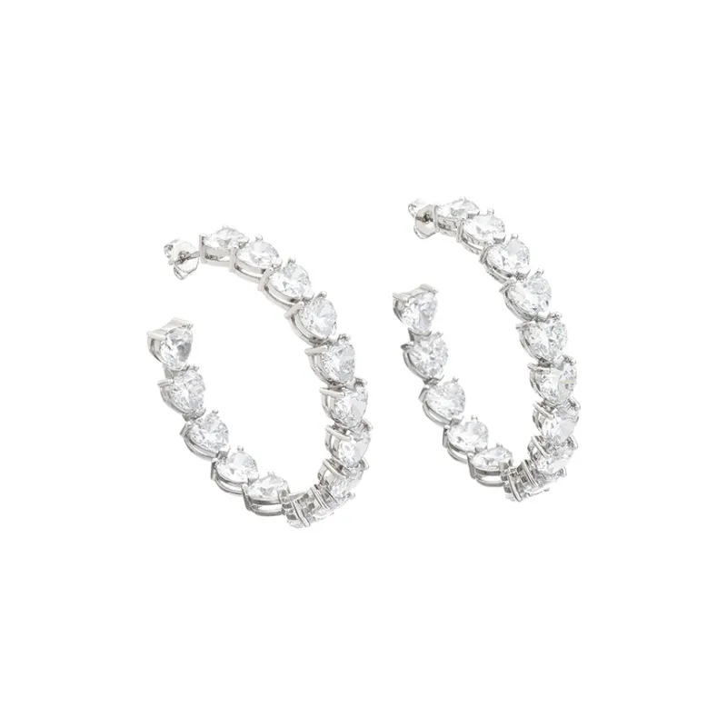 CHIARA FERRAGNI Zirconia Water 18K Gold Plated Italian Advanced Earrings Women's-0