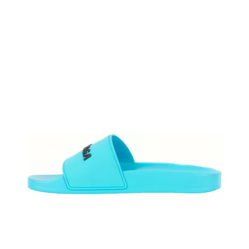 Balenciaga Pool Slides Turquoise