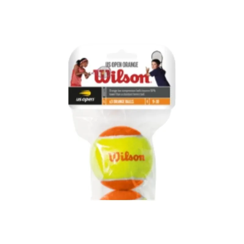 Wilson US Open Orange Tournament Tennis Balls Match Ball Competition 1 Bag/3 Pcs Yellow-2