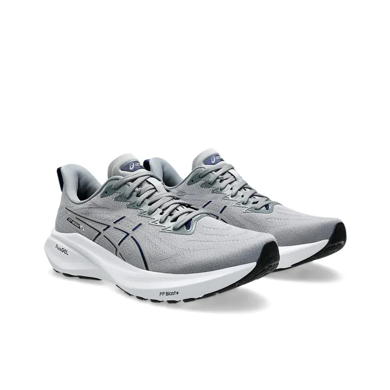 Asics Wear Resistant Low Top Running Shoes Men's Gray-3