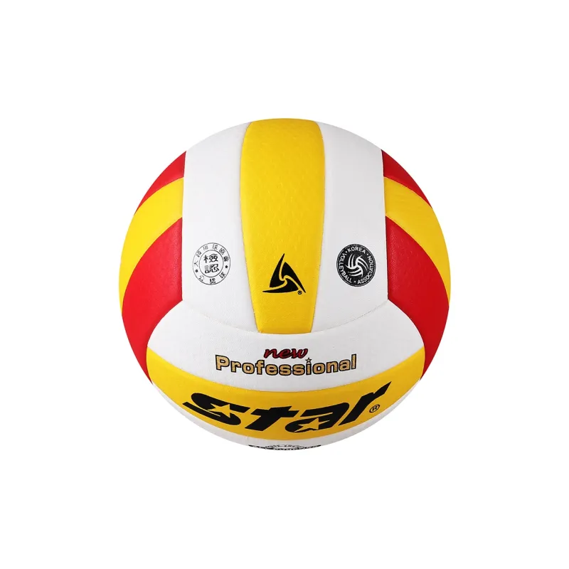 Star Microfiber Leather Size 5 Volleyball Unisex Yellow White Red-2